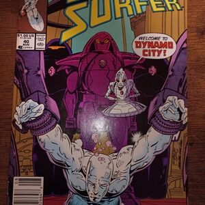 Marvel Silver Surfer Comic Issue 40 with Purple and Blue Accents
